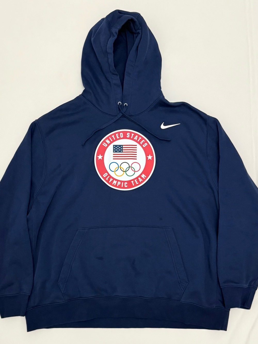 Nike Men's Navy Blue United States Olympic Team Long Sleeve Hoodie - 3XL